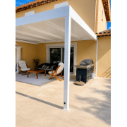 Pergola toit plat blanche