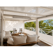 Pergola toit plat panneau sandwich blanc