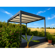 Pergola Aluminium 5x5 toit plat autoportante