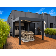 Pergola Alu 4x4 toit plat autoportante