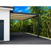 Carport adossé 6x4 toit plat panneau sandwich
