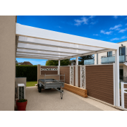 Carport adossé 10x5 toit plat panneau sandwich