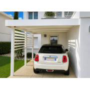 Carport adossé 10x5 toit plat panneau sandwich