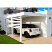 Carport adossé 10x5 toit plat panneau sandwich
