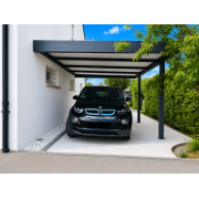 Carport adossé 5m poteaux déportés