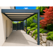 Carport 8.45x2.8m toit plat panneau sandwich