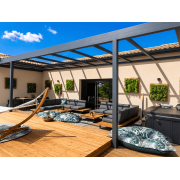 Structure Seule pergola11m entre 3 murs