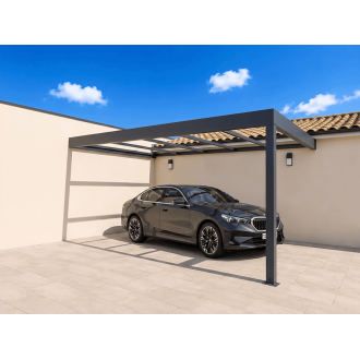 Structure Seule Carport entre 2 murs en L