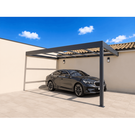 Structure Seule Carport entre 2 murs en L