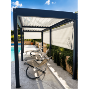pergola bioclimatique autoportée terrasse piscine