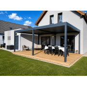 Pergola bioclimatique autoportée motorisée 6 poteaux