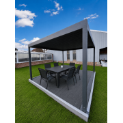 Pergola bioclimatique autoportée RAL 7016