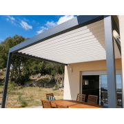 Pergola bioclimatique motorisée 4x3 lames ouvertes