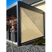 Rideau latéral dickson beige pergola bioclimatique motorisée