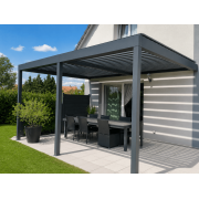 Pergola bioclimatique 3 poteaux 5x3 motorisée 