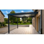 Pergola bioclimatique 4x4 anthracite 7016 motorisée 