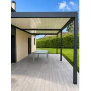 Pergola bioclimatique adossée 3 poteaux