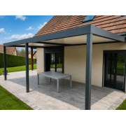 Pergola bioclimatique capteur vent et pluie
