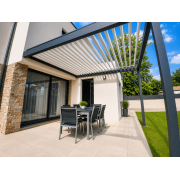 Pergola bioclimatique lames blanc 9010