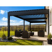 Pergola bioclimatique 8m 2 modules motorisée 