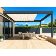 Pergola Toit Semi-Fermé Motorisé Retractable H4