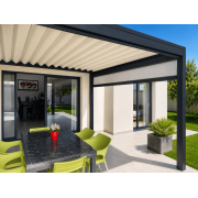 Pergola Toit Retractable 4 poteaux H4 4.8 mde large