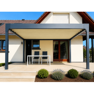Pergola Aluminium 4 Poteaux Toit Retractable