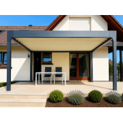 Pergola 5x3.89 4 Poteaux Toit Retractable H4 Motorisée