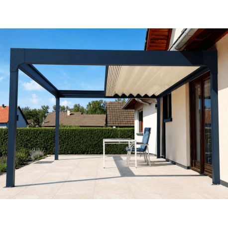 Pergola Aluminium 4 Poteaux Toit Retractable