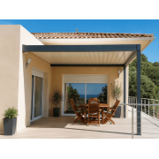 Pergola bioclimatique manuelle L1 4x4 adossée