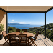 Pergola bioclimatique manuelle L1 4x4 adossée