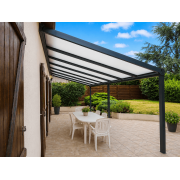 Pergola Aluminium avec pente adossée au mur