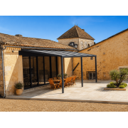 Pergola toit polycarbonate 5m