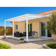 Pergola Polycarbonate Aluminium Adossée 6x3.5
