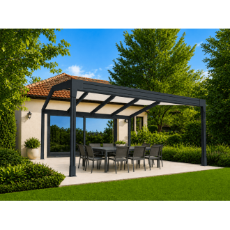 Structure Seule Pergola Autoportée 6x5m V3 2 Pentes