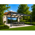 Structure Seule Pergola Aluminium V3 2 Pentes Auto-portée (Armature Sans Plaque) Sur Mesure