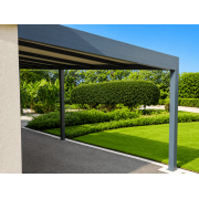 Carport V3 Panneaux Sandwich 32mm Adossé 8x3.5m