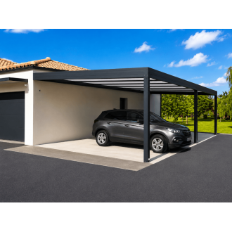 Carport V3 Polycarbonate 32mm Adossé 7x5m