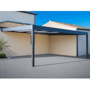 Carport V3 Polycarbonate 32mm Adossé 6x5m