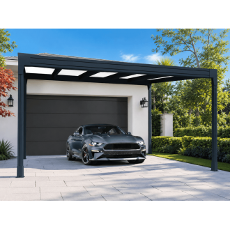Carport Aluminium V3 Panneaux Sandwich 32mm 5x6m