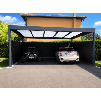 Carport Aluminium V3 Polycarbonate 32mm 6x6m