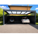 Carport Aluminium Autoporté V3 Polycarbonate 32mm 1 Pente Abri Voiture & Camping Car Sur Mesure