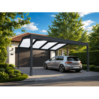 Carport Autoporté 6x5m V3 2 Pentes Panneaux Sandwich 32mm