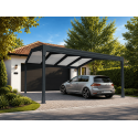 Carport Aluminium Autoporté V3 Polycarbonate 32mm 2 Pentes Abri Voiture & Camping Car Sur Mesure