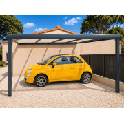 Structure Seule Carport Pente Aluminium Adossée (pour toiture polycarbonate, panneau sandwich, solaire photovoltaique, verre)