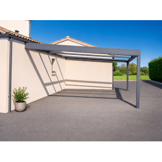 Structure Seule Carport V3 Adossé Gris Antracite RAL 7016