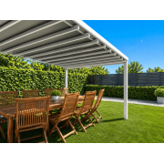  	Pergola Toile Rétractable S-Luxe Soltis w96 Ferrari® Etanche Adossée Electrique 3x5m