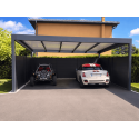 Carport Aluminium Autoporté V3 Panneaux Sandwich Isolant 32mm 1 Pente Abri Voiture & Camping Car Sur Mesure