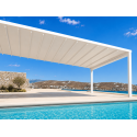 Pergola Toile Rétractable Grande S-Luxe Sauleda® Technical Étanche Adossée Électrique (Télécommande) Sur Mesure