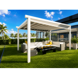 Pergola Toile Rétractable S-Luxe Sauleda® Technical Etanche Auto-portée Electrique 